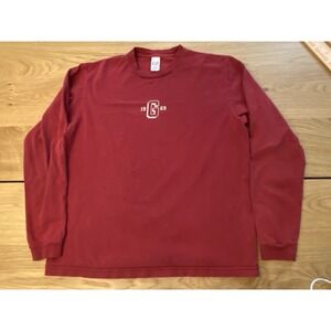 Vintage Gap Shirt Mens XS Red Long Sleeve Logo Spell Out Y2K Made In USA